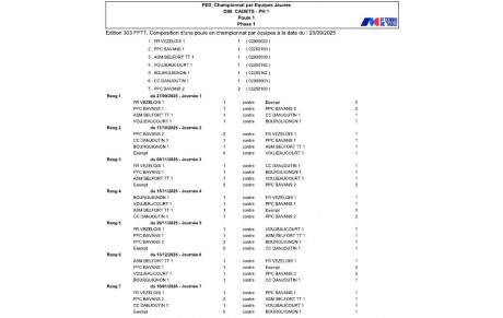 Calendrier Cadets 2025 2026 Ph1